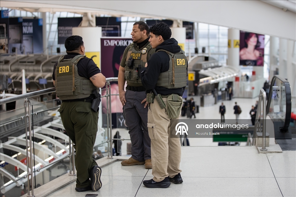 Federal agents patrol JFK airport in NYC
