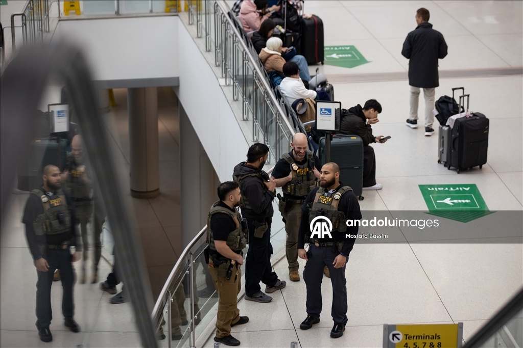 Federal agents patrol JFK airport in NYC