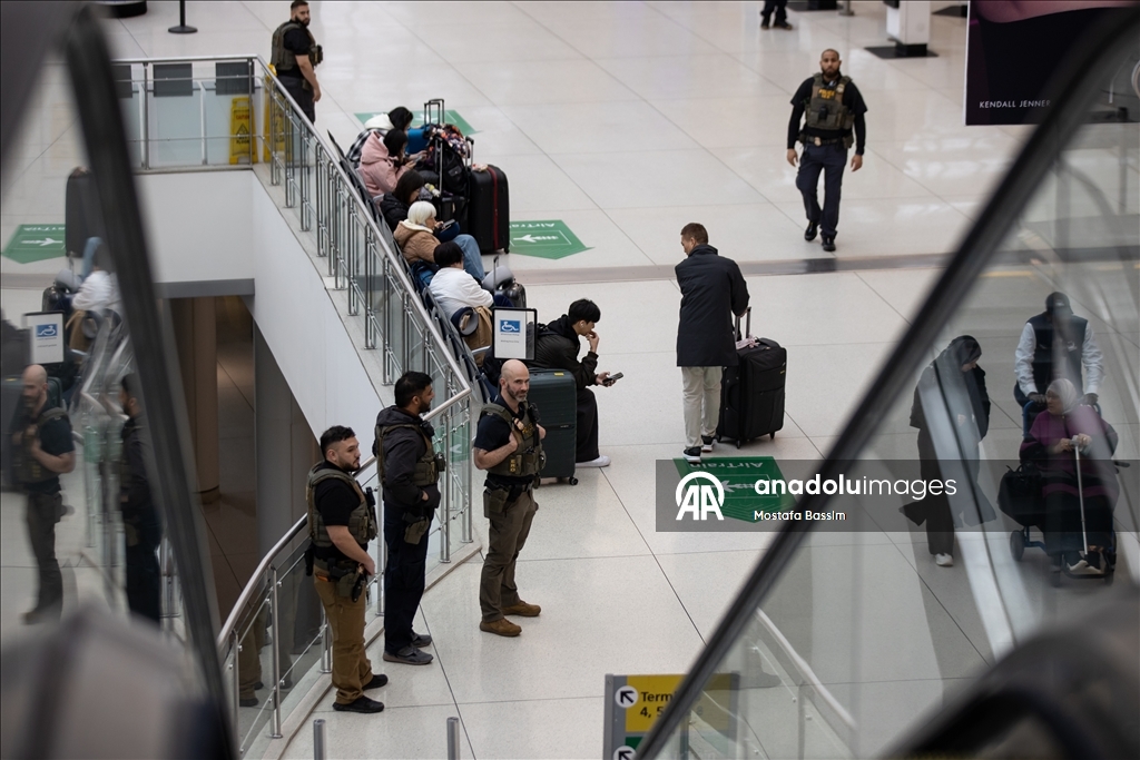 Federal agents patrol JFK airport in NYC
