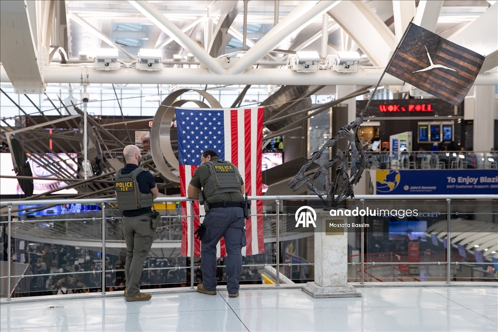 Federal agents patrol JFK airport in NYC