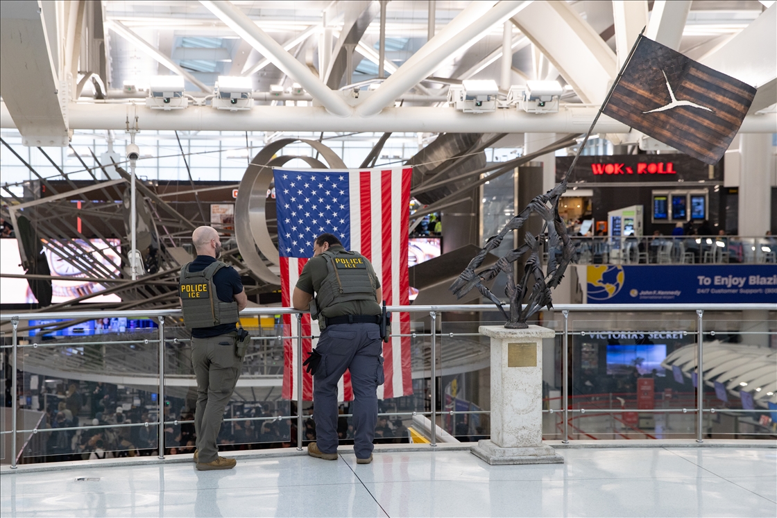 Federal agents patrol JFK airport in NYC