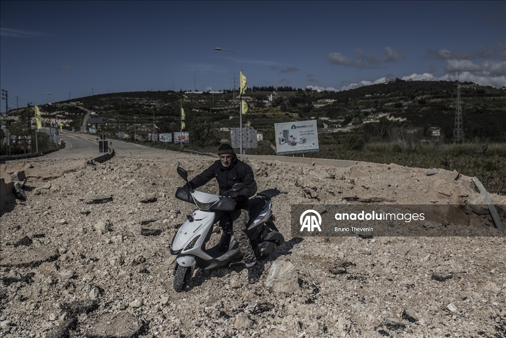 İsrail ordusu, Lübnan'ın güneyinde Nebatiye ilindeki beldelere hava saldırıları düzenledi