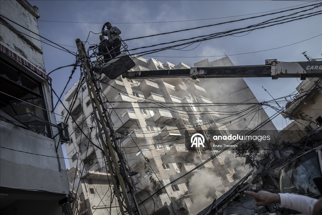 İsrail ordusu, Lübnan'ın güneyinde Nebatiye ilindeki beldelere hava saldırıları düzenledi