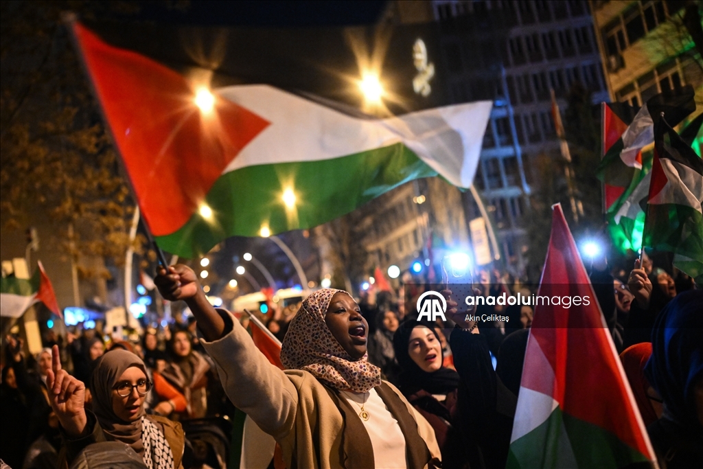 Protest held in Ankara against Israel's closure of Al-Aqsa Mosque