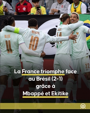La France s’impose face au Brésil (2-1) à Boston, malgré un carton rouge.