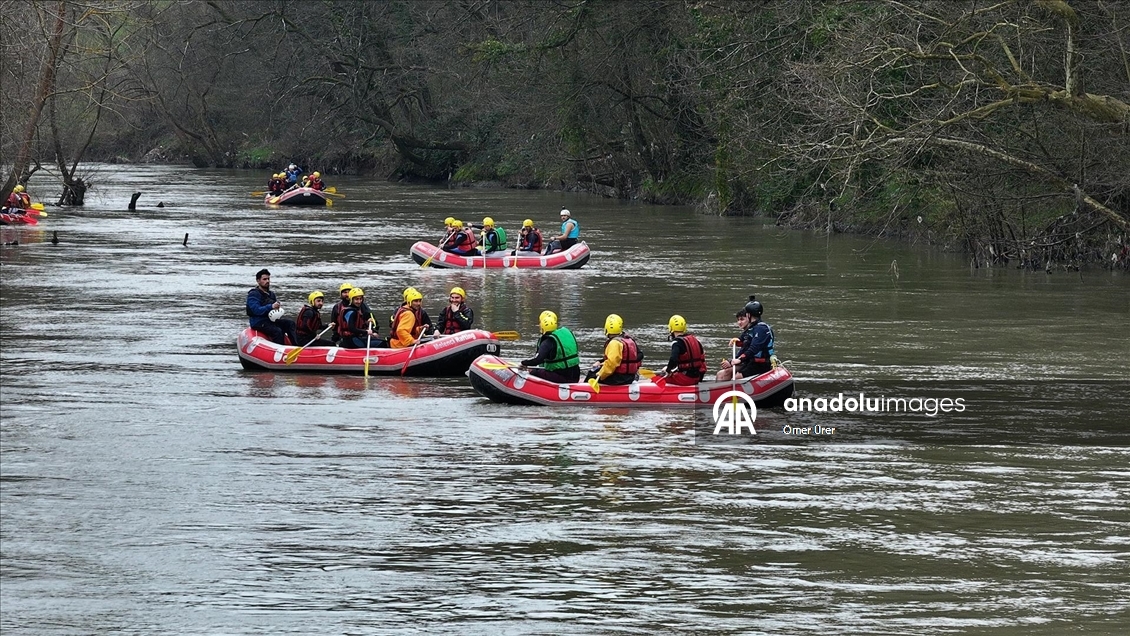 Melen Çayı'nda rafting sezonu açıldı