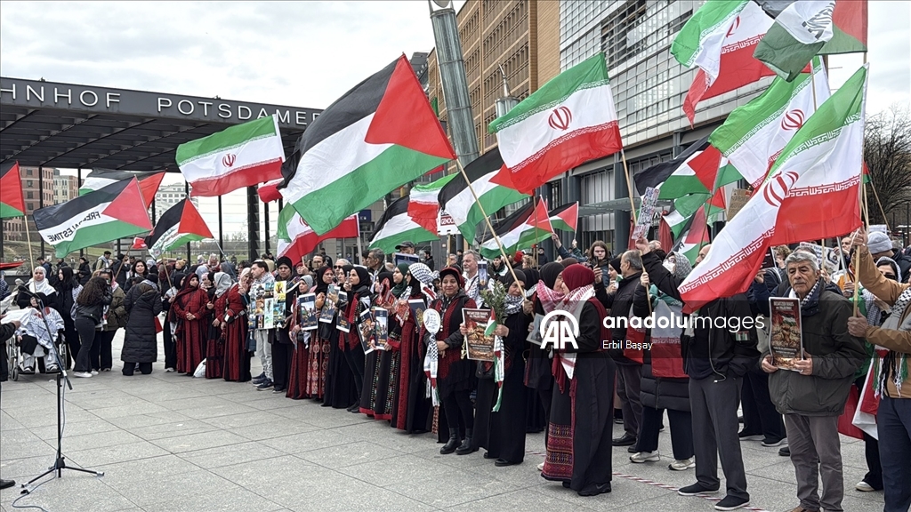 Berlin'de Filistin’e destek gösterisi yapıldı