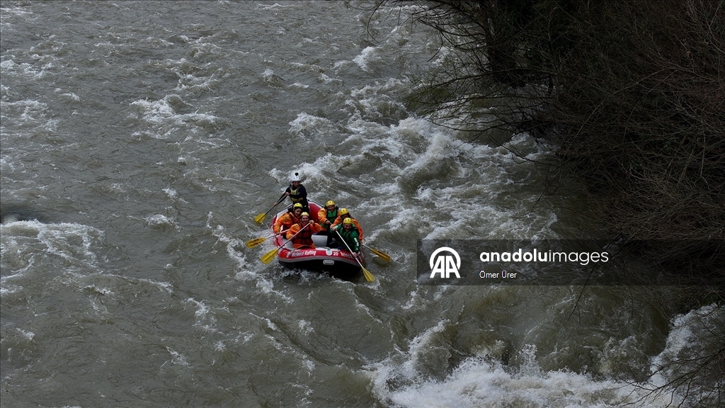Melen Çayı'nda rafting sezonu açıldı