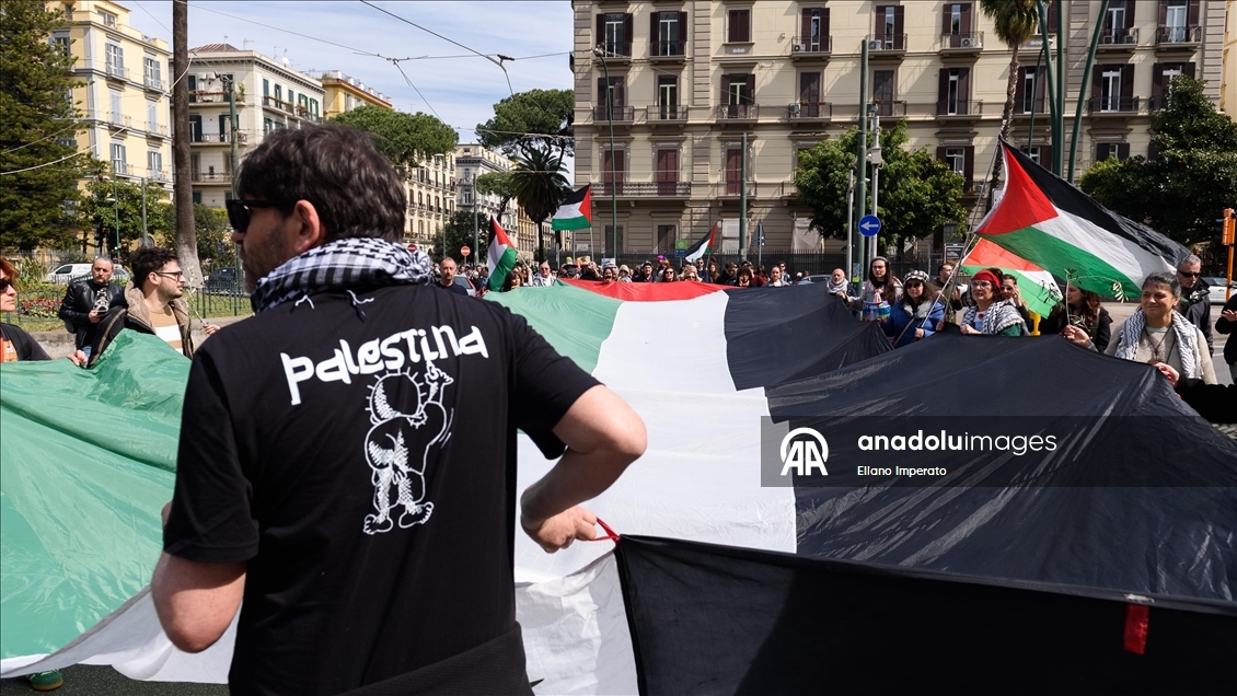 Napoli’de Gazze’ye giden filo için destek gösterisi düzenlendi  