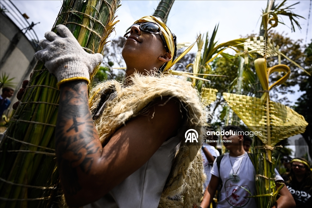 В Каракасе прошла традиционная церемония сбора и освящения пальмовых листьев