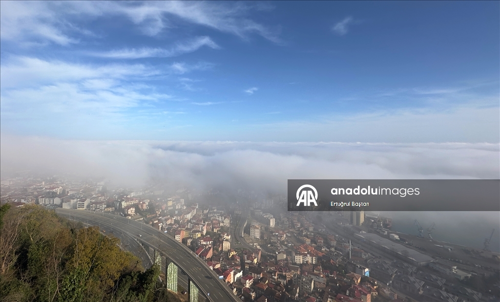 В Трабзоне наблюдается густой туман