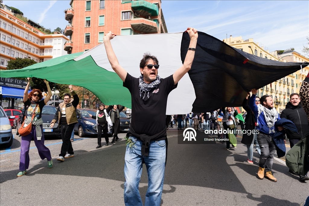 Napoli’de Gazze’ye giden filo için destek gösterisi düzenlendi  