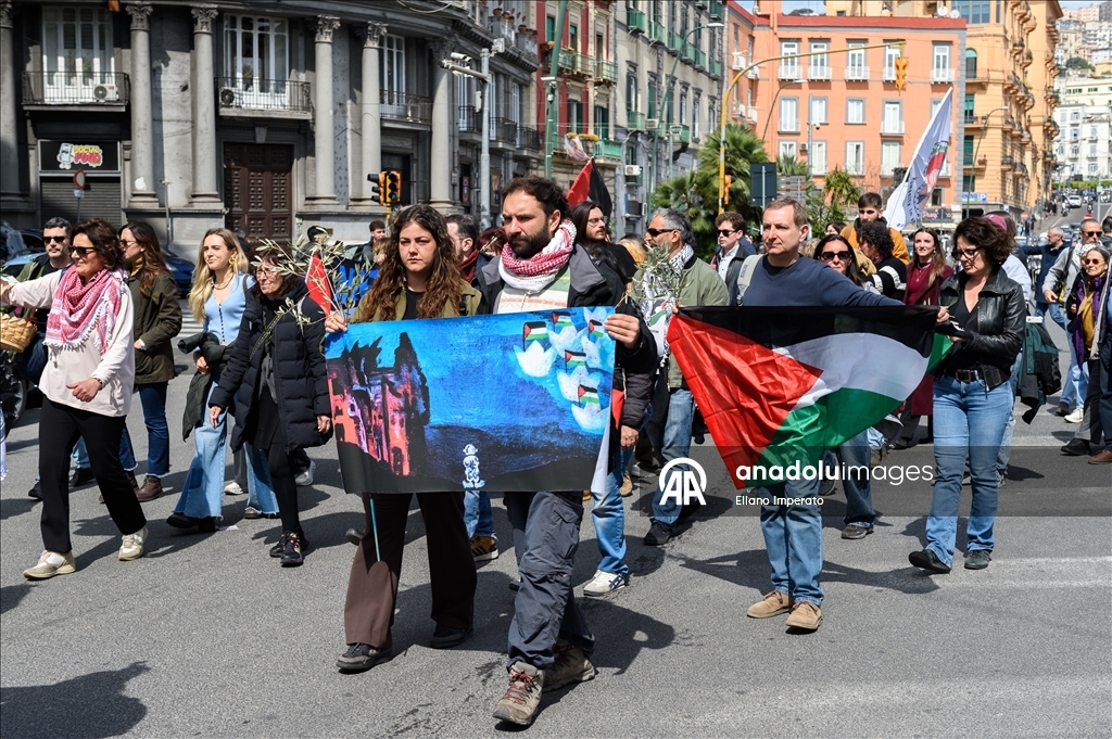 Napoli’de Gazze’ye giden filo için destek gösterisi düzenlendi  
