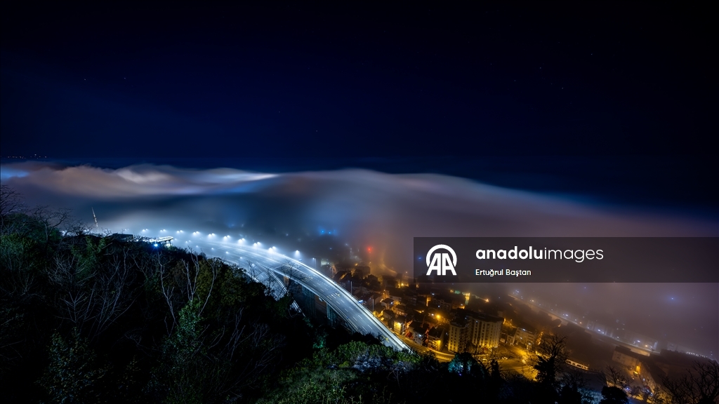 В Трабзоне наблюдается густой туман