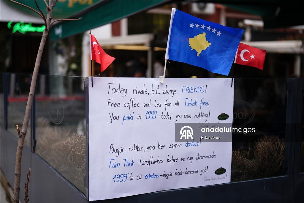 Kosova-Türkiye maçı öncesi Priştine'de heyecan artıyor