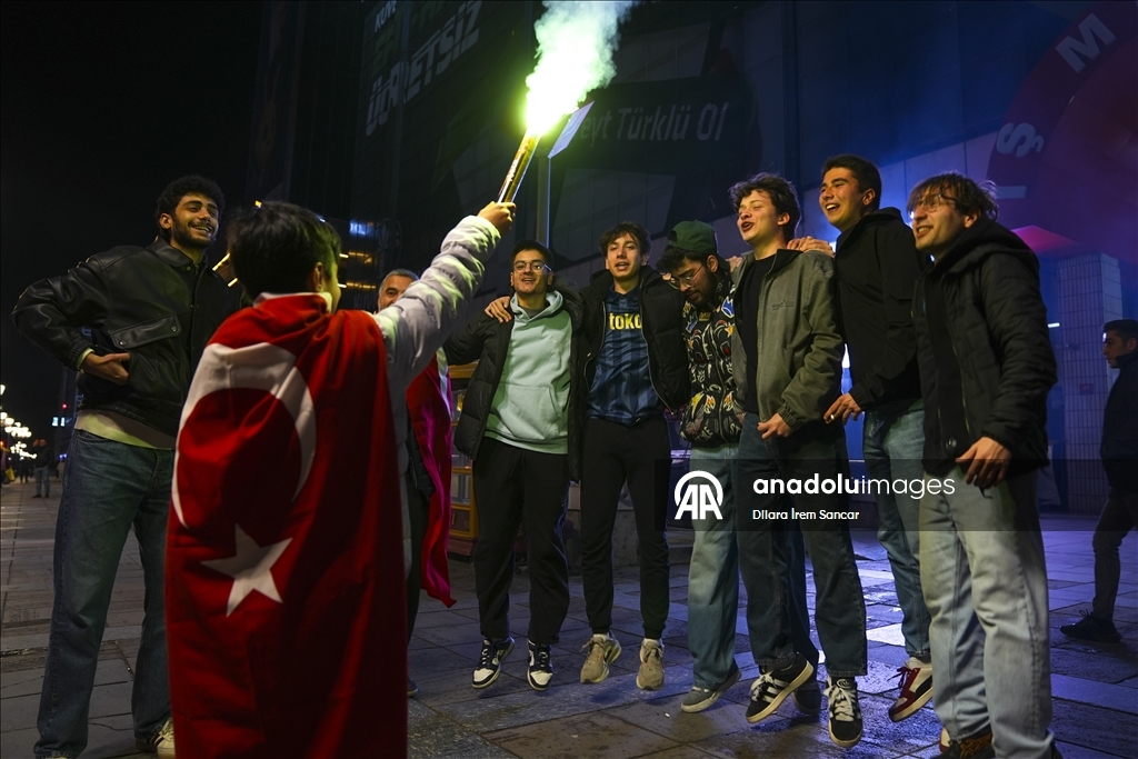 Başkentte milli takım coşkusu yaşandı