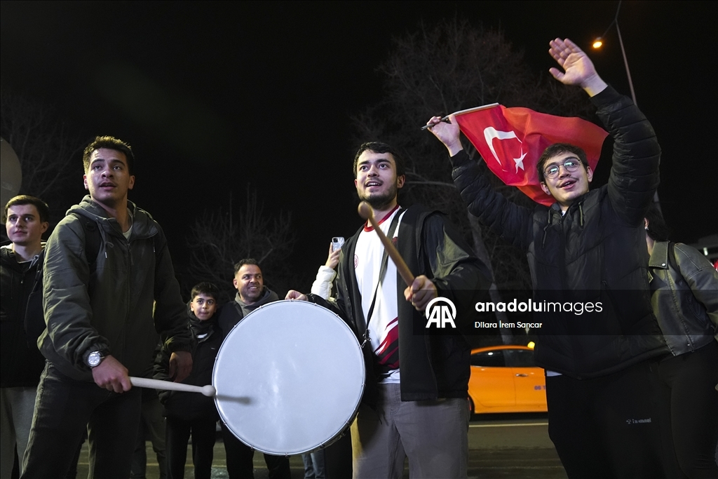 Başkentte milli takım coşkusu yaşandı