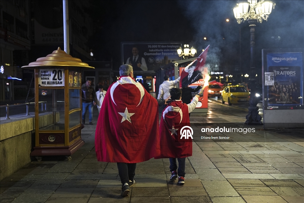 Başkentte milli takım coşkusu yaşandı