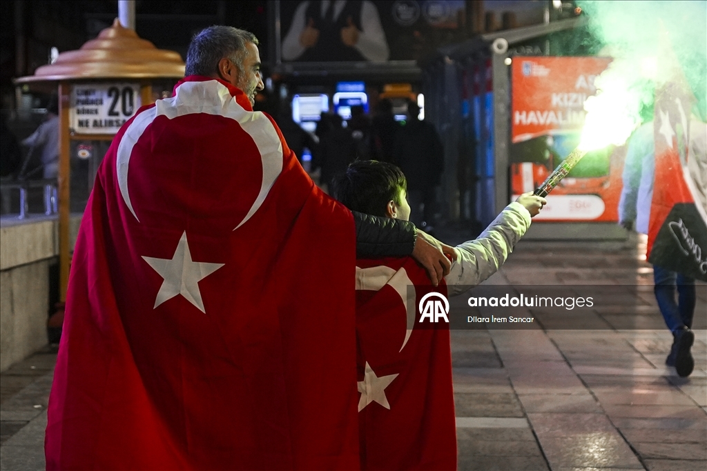 Başkentte milli takım coşkusu yaşandı