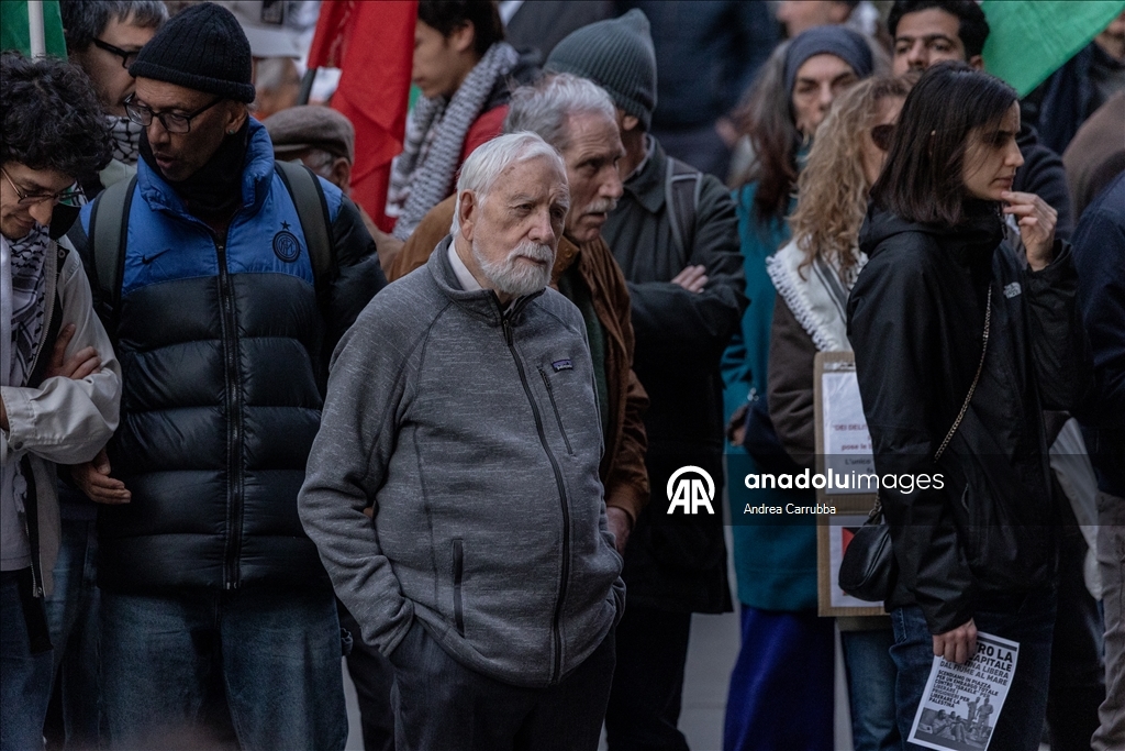 İsrail'in Filistinli esirleri hedef alan "idam yasası" İtalya'da protesto edildi