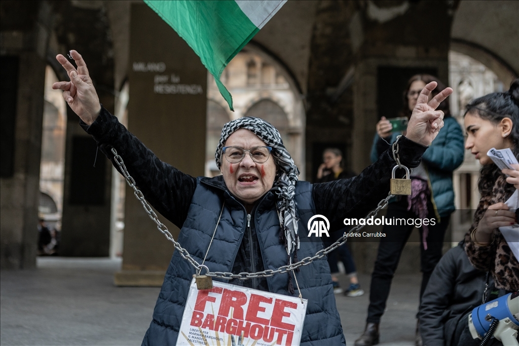 İsrail'in Filistinli esirleri hedef alan "idam yasası" İtalya'da protesto edildi