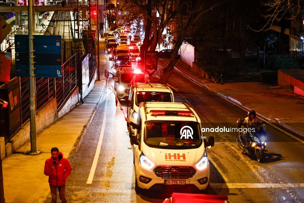 İstanbul'da "Gazze İçin Araç Konvoyu" düzenlendi