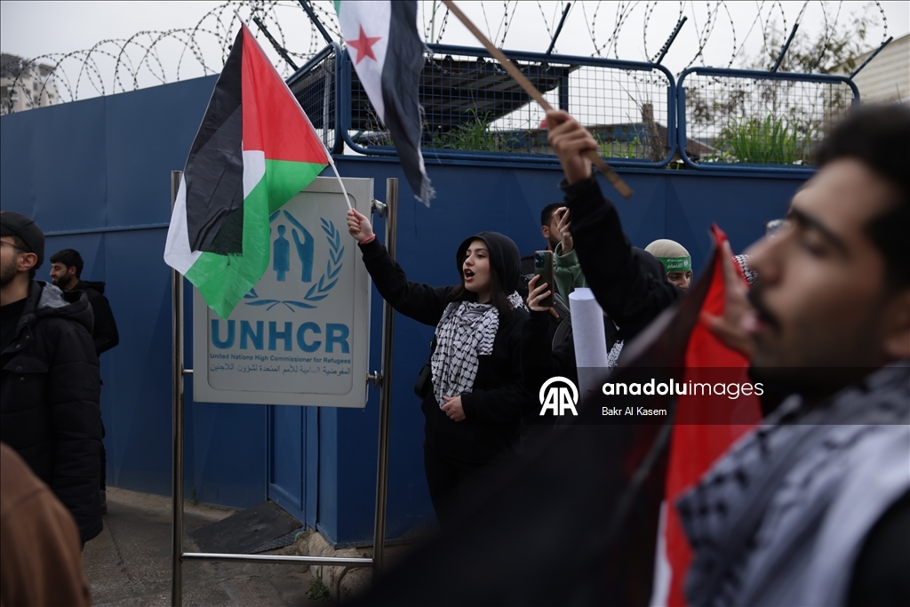 دمشق.. مظاهرة للتنديد بالقانون الإسرائيلي بشأن إعدام الأسرى الفلسطينيين