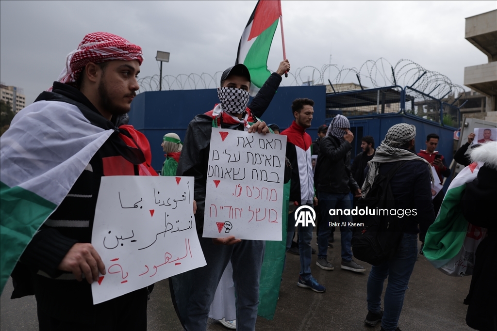 دمشق.. مظاهرة للتنديد بالقانون الإسرائيلي بشأن إعدام الأسرى الفلسطينيين