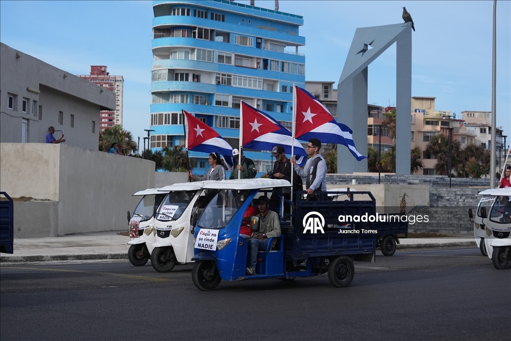 Havana'da ekonomik kriz ve yaptırımlara karşı protesto yürüyüşü 5