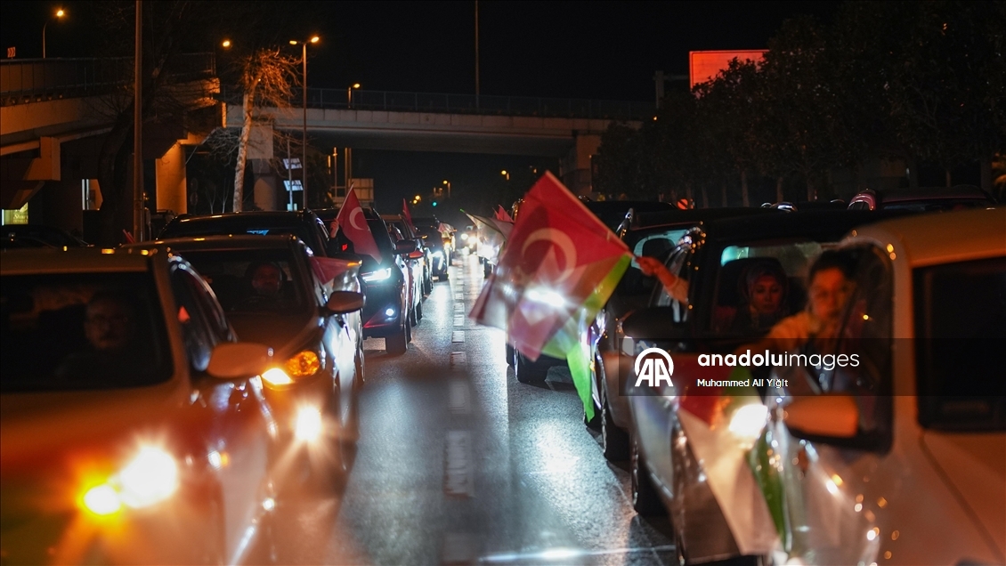 İstanbul'da "Gazze İçin Araç Konvoyu" düzenlendi