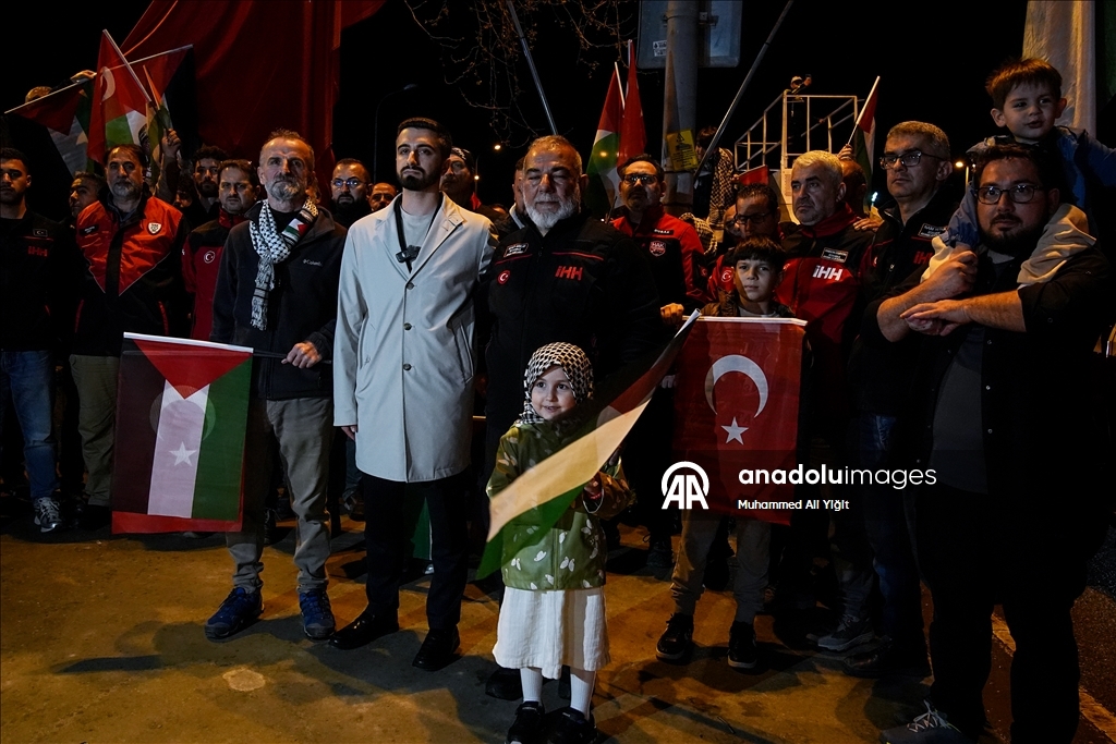 İstanbul'da "Gazze İçin Araç Konvoyu" düzenlendi