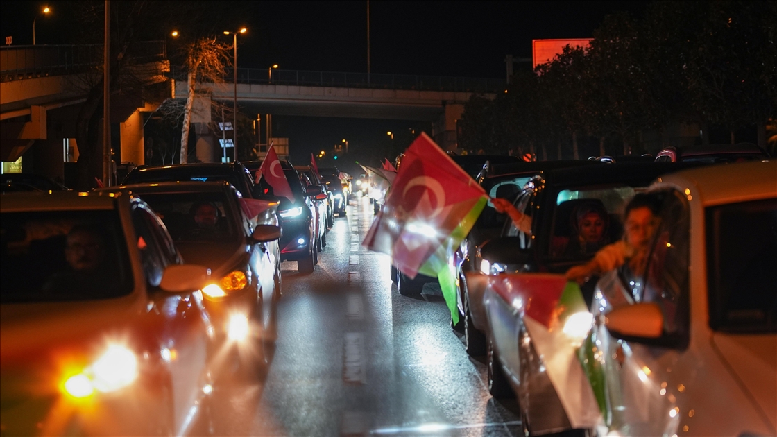 İstanbul'da "Gazze İçin Araç Konvoyu" düzenlendi