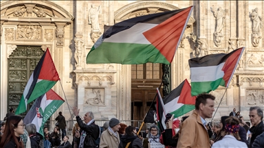 İsrail'in Filistinli esirleri hedef alan "idam yasası" İtalya'da protesto edildi