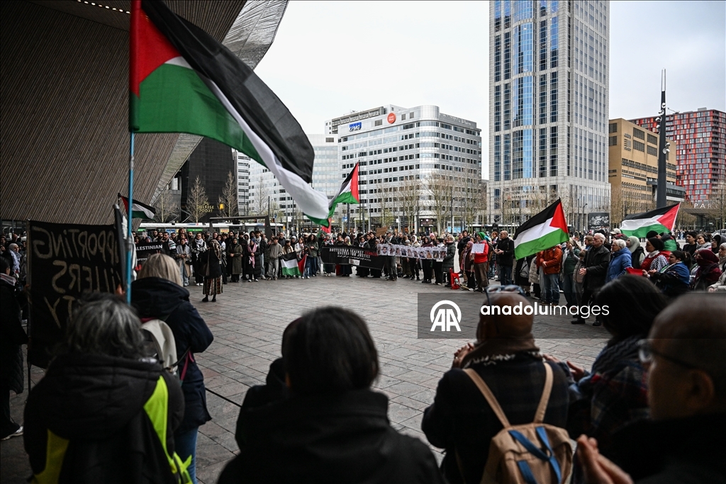 Протест в Роттердаме против закона Израиля о смертной казни для палестинцев 20