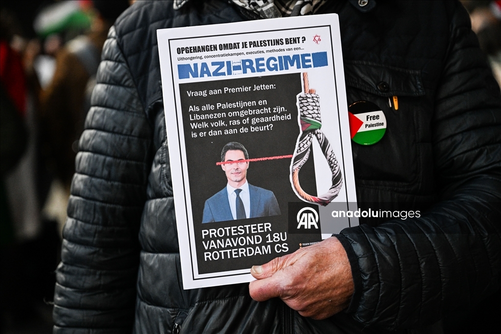 Протест в Роттердаме против закона Израиля о смертной казни для палестинцев 3