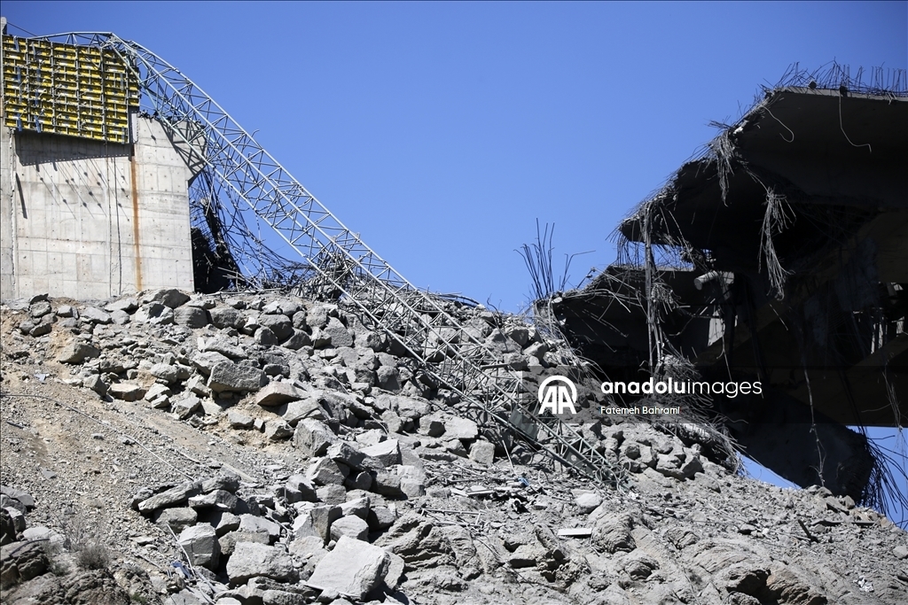 "Анадолу" заснял разрушенный после ударов США мост B1 между Тегераном и Кереджем 5