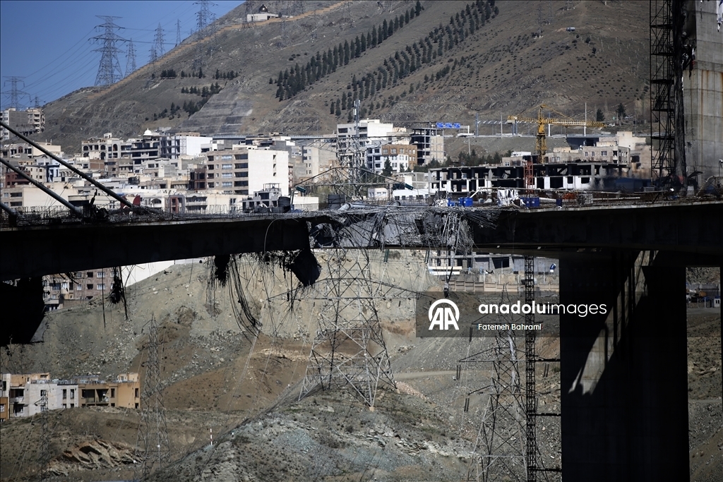 "Анадолу" заснял разрушенный после ударов США мост B1 между Тегераном и Кереджем 10