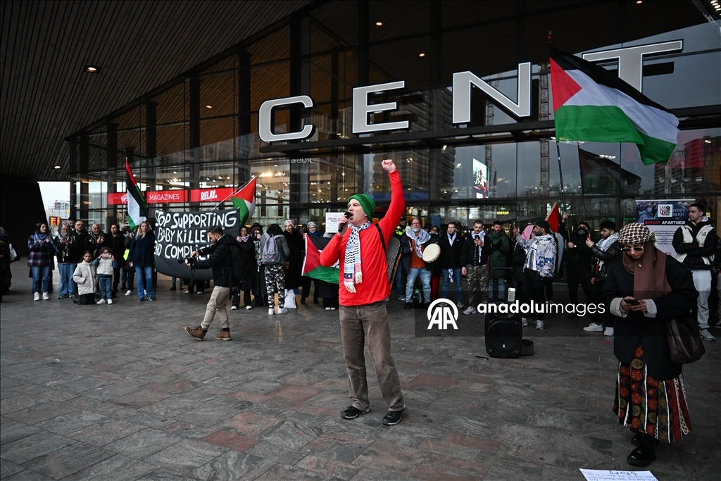 Протест в Роттердаме против закона Израиля о смертной казни для палестинцев 24