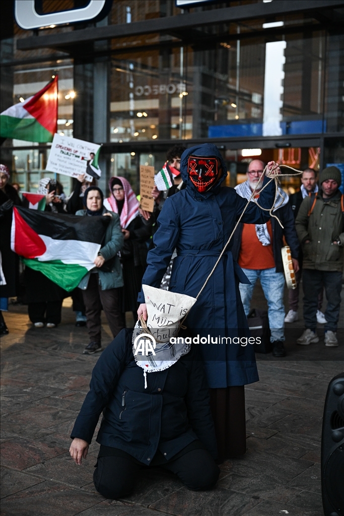 Протест в Роттердаме против закона Израиля о смертной казни для палестинцев 1