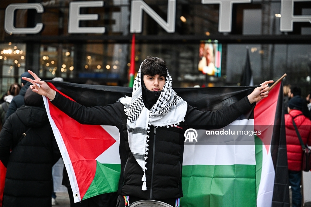 Протест в Роттердаме против закона Израиля о смертной казни для палестинцев 25