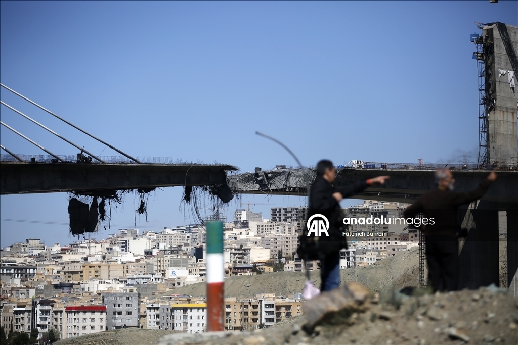 "Анадолу" заснял разрушенный после ударов США мост B1 между Тегераном и Кереджем 8