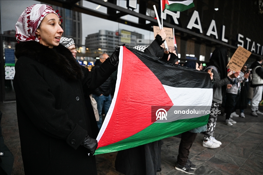 Протест в Роттердаме против закона Израиля о смертной казни для палестинцев 2