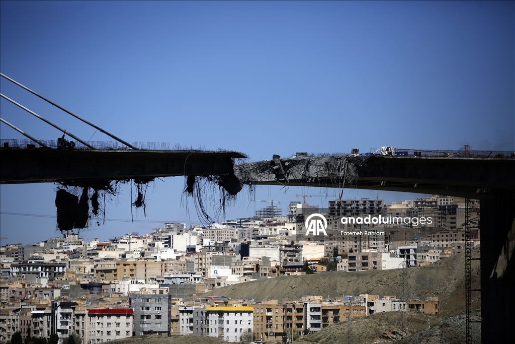 "Анадолу" заснял разрушенный после ударов США мост B1 между Тегераном и Кереджем 6