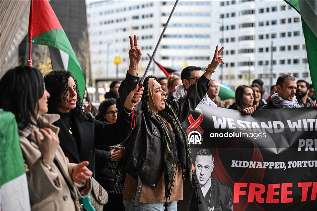 Протест в Роттердаме против закона Израиля о смертной казни для палестинцев 26