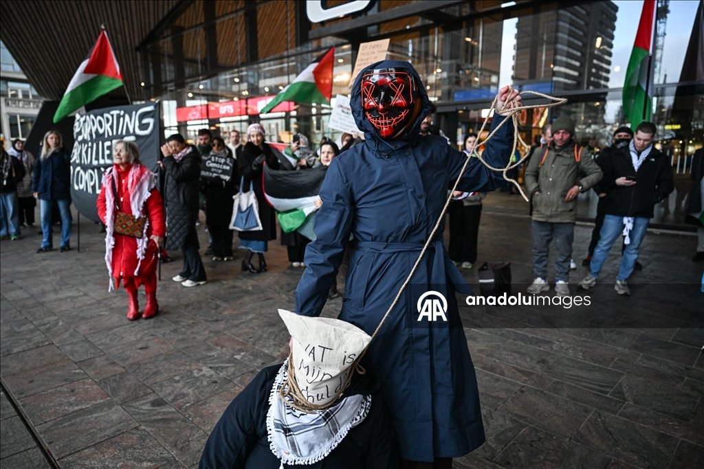 Протест в Роттердаме против закона Израиля о смертной казни для палестинцев 17