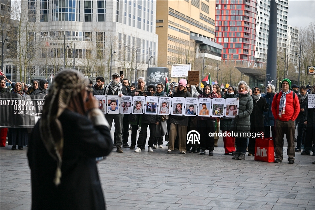 Протест в Роттердаме против закона Израиля о смертной казни для палестинцев 15