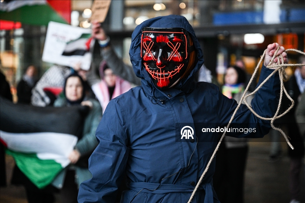 Протест в Роттердаме против закона Израиля о смертной казни для палестинцев 4