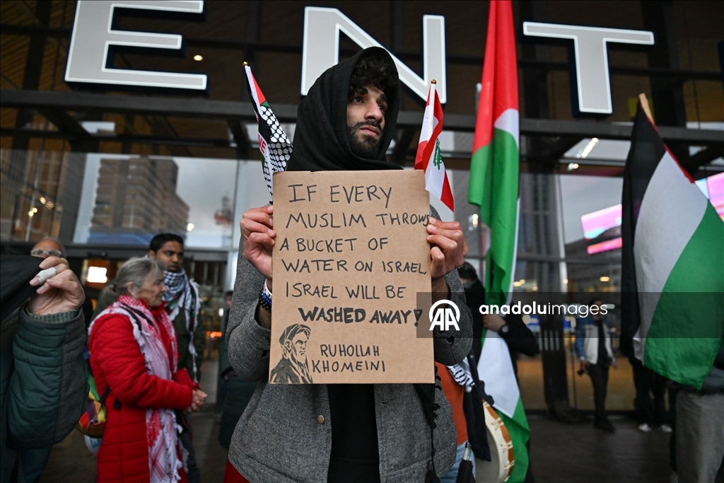 Протест в Роттердаме против закона Израиля о смертной казни для палестинцев 29