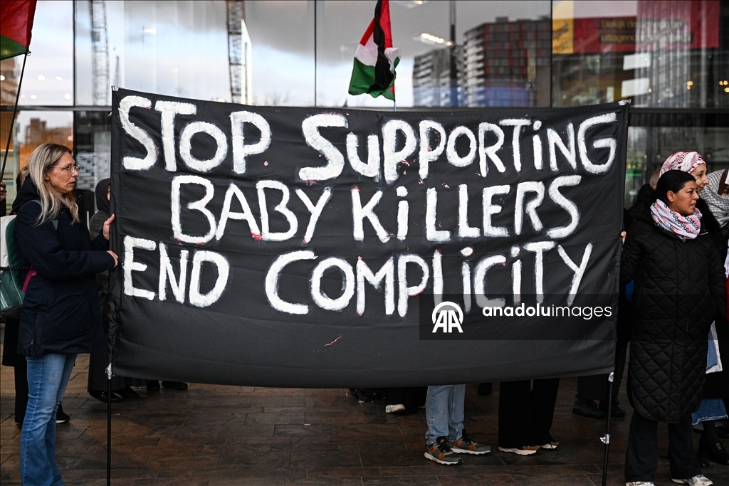 Протест в Роттердаме против закона Израиля о смертной казни для палестинцев 18