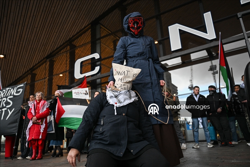 Протест в Роттердаме против закона Израиля о смертной казни для палестинцев 30